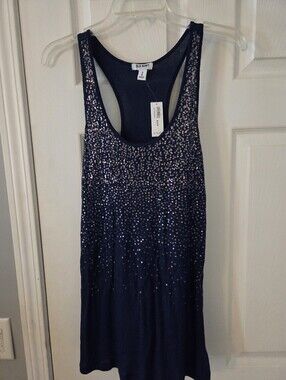 Old Navy Sequin Navy Tank Top